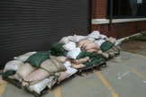 NASA's Langley Research Center in Hampton, VA, has sandbags prepared for Hurricane Irene on August 26, 2011.