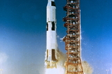 The Apollo 6 mission provided the final test of the Saturn V launch vehicle and Apollo spacecraft for future use in crewed Apollo missions. It launched on April 4, 1968, but was overshadowed by the assassination of Martin Luther King, Jr. the same day.