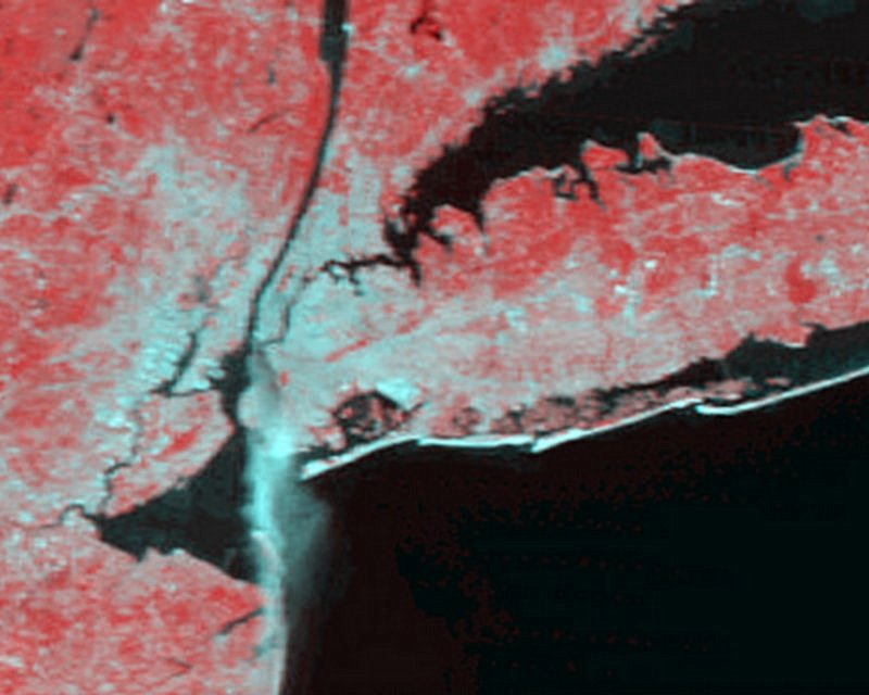 NASA's Terra Satellite Shows the Fire Plume from Manhattan