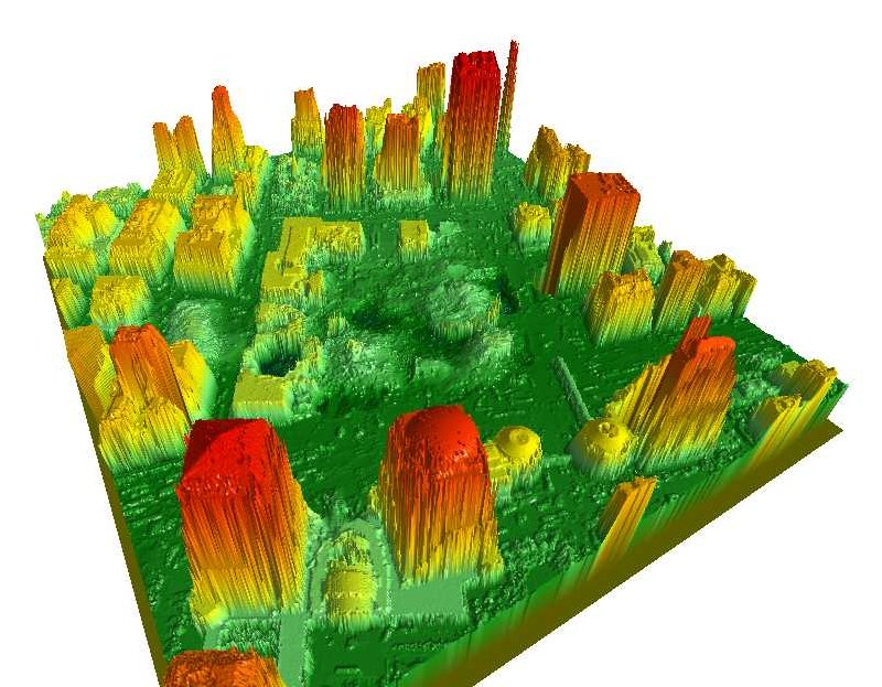 NOAA Digital Surface Models Created by the LIDAR System September 28, 2001