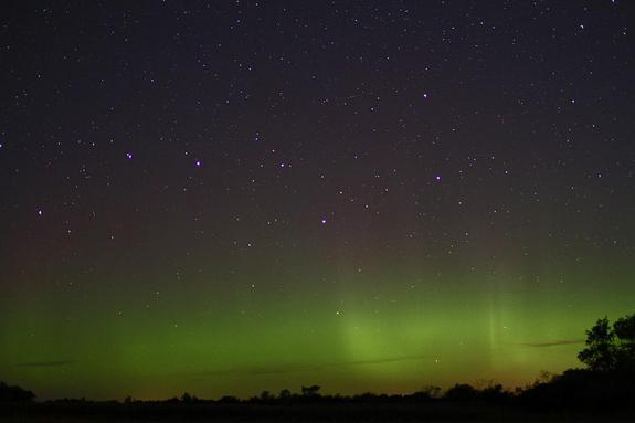 Skywatcher and photographer Zach Williams of Grand Forks, North Dakota, snapped this stunning view of the northern lights display on Sept. 6, 2011 during a strong geomagnetic storm. The stars of the Big Dipper, part of the constellation Ursa Major, shine in the dazzling scene. Says Williams: "This was something I've waited my whole life to see!"