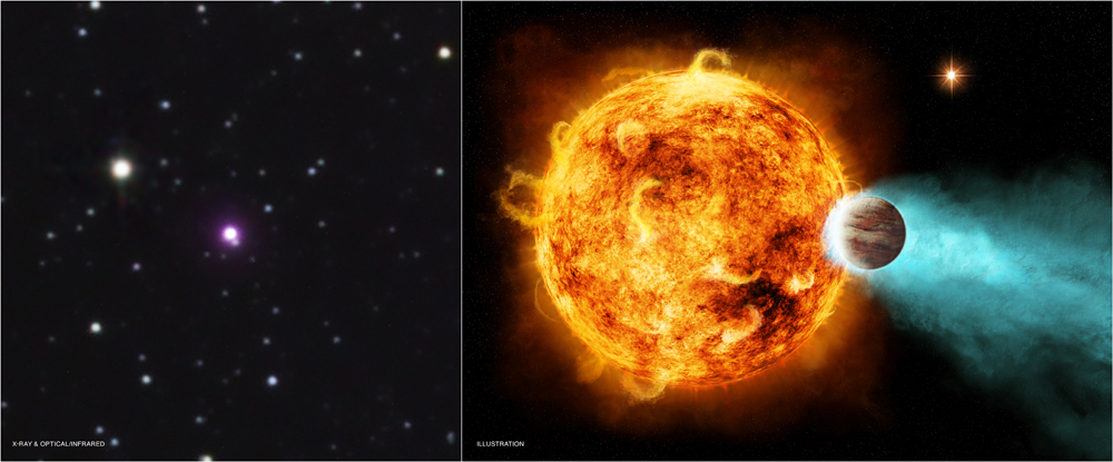 Star Blasting Planet With X-Rays