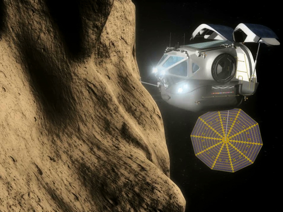 SEV Approaches Asteroid