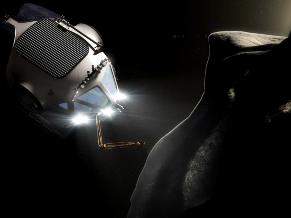 SEV Takes Sample from Asteroid