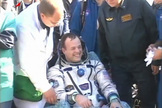 NASA astronaut Ron Garan is all smiles after landing back on Earth aboard a Russian Soyuz TMA-21 spacecraft following a 5 1/2-month mission to the International Space Station. Garan and two cosmonauts returned to Earth on Sept. 15, 2011.