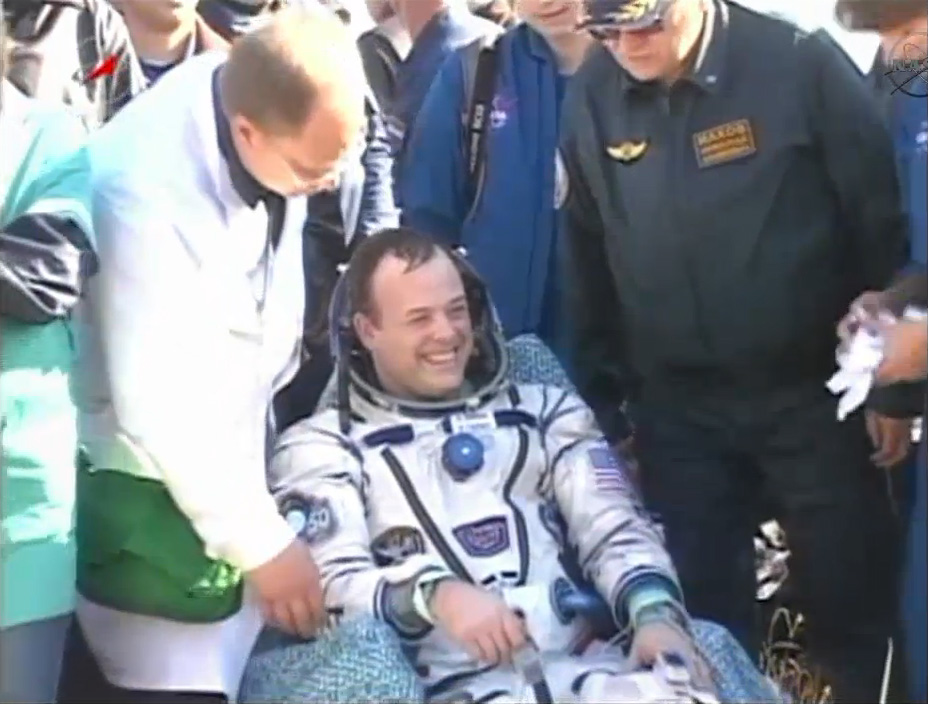 Astronaut Ron Garan Smiles After Soyuz Landing