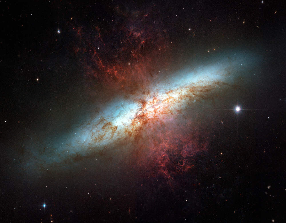 Hubble View of M82, the Cigar Galaxy