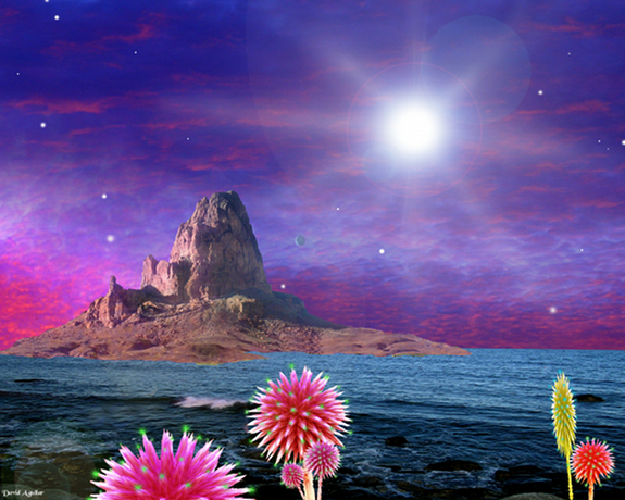 A supernova sterilizes an alien world in this artist's impression.