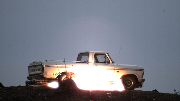 Travis has an innovative idea to make Humvees more resistant to roadside bombs, and it involves about 500 beer cans. He tested his armor on his nephew's old Ford pickup truck.
