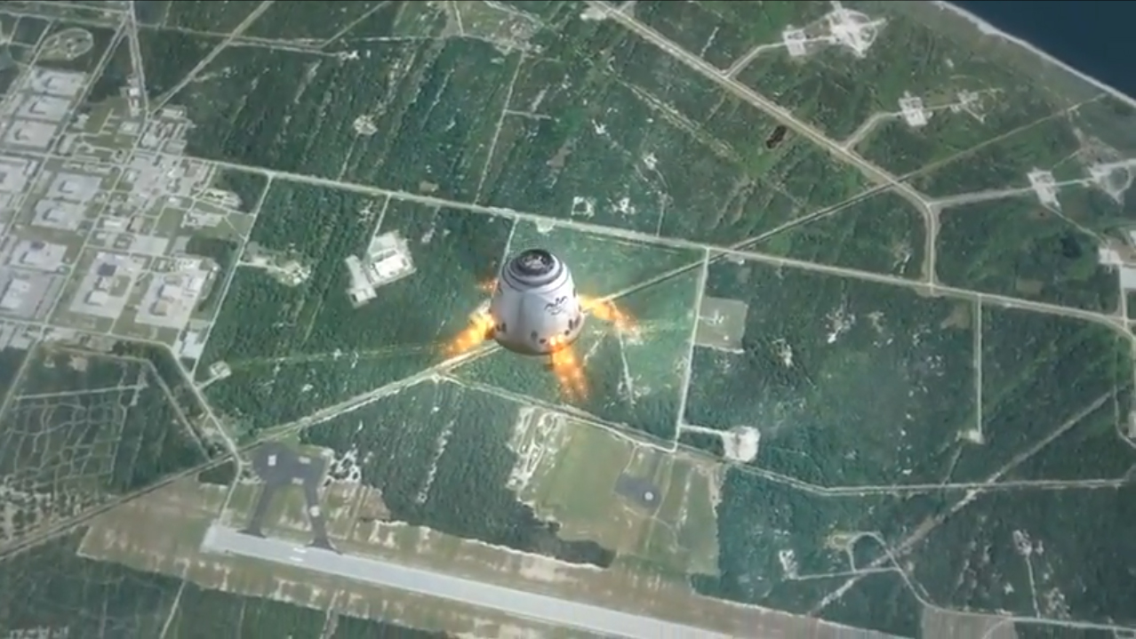 Dragon Capsule Earth Descent