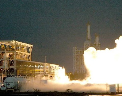 AJ26 Engine Test Firing