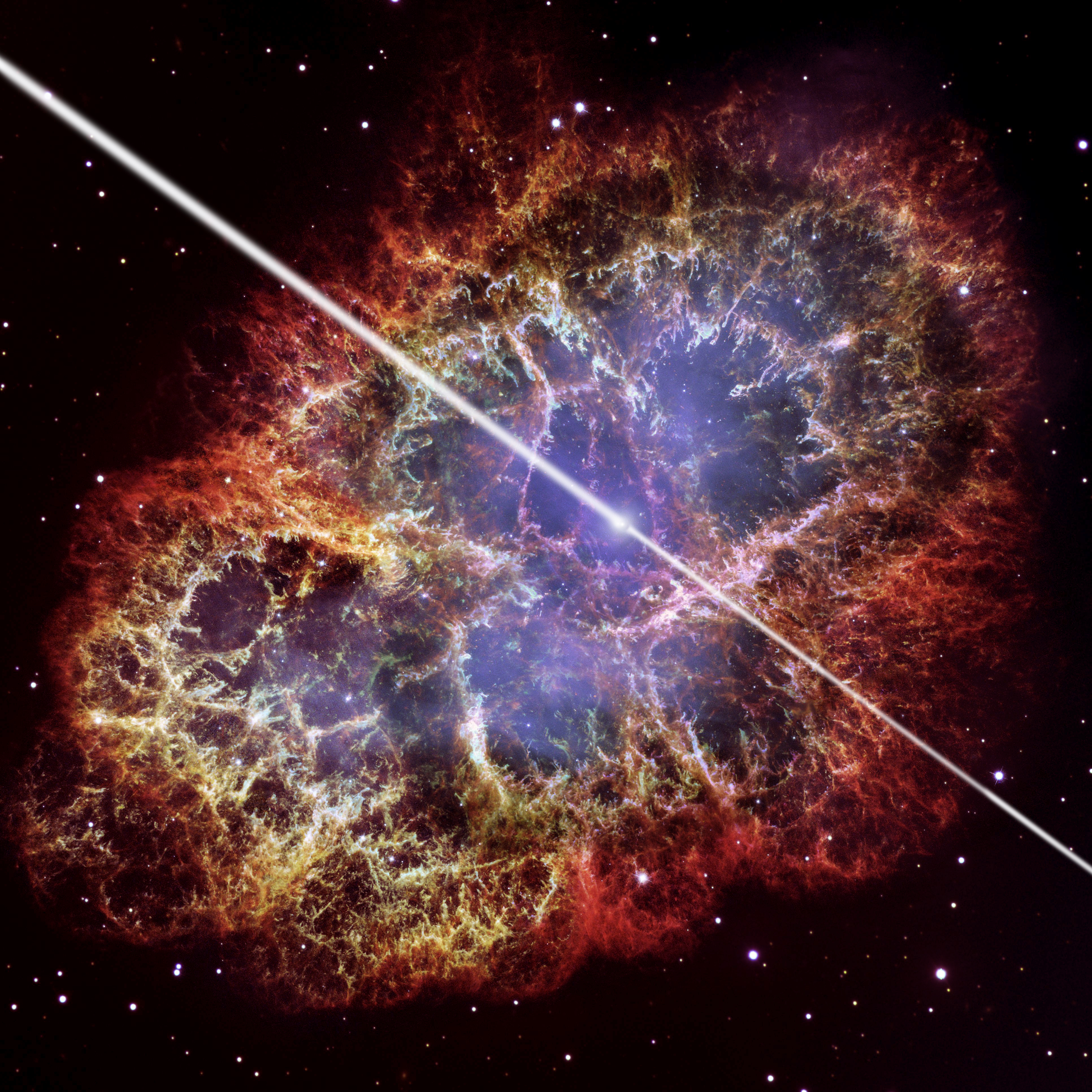 Crab Nebula's Powerful Gamma-Ray Beams