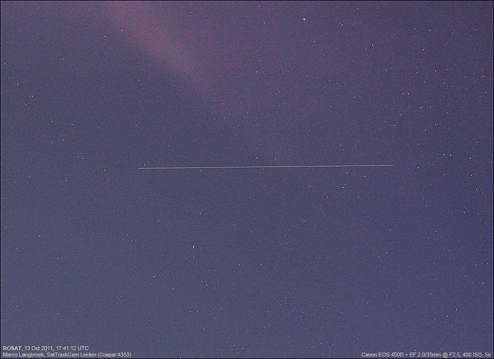 ROSAT Photographed by Marco Langbroek of the Netherlands