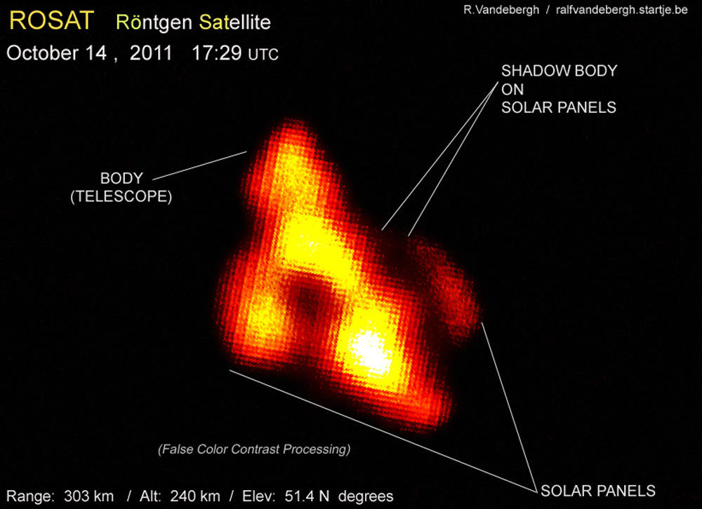 ROSAT Satellite Photographed by Ralf Vandebergh (Annotated)