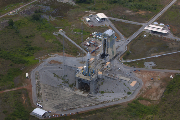 The Soyuz launch site at Europe's spaceport near Kourou, in French Guiana.