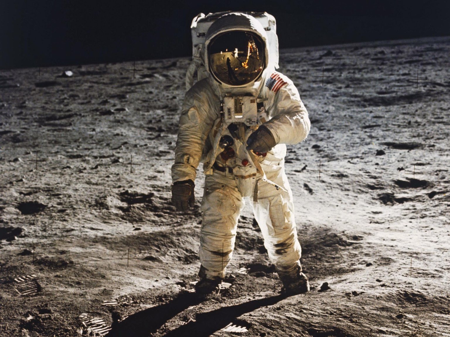 Buzz Aldrin Walks on the Moon in 1969