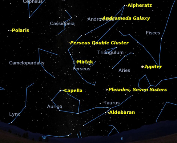 Looking eastward on a pleasant October evening, you can spot a variety of deep sky treats.