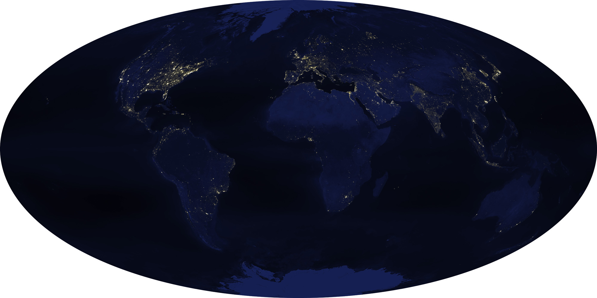 Earth's City Lights: 2003 Satellite View