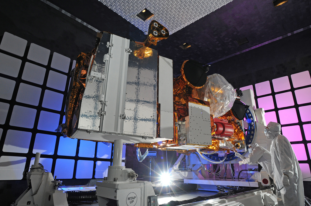NPP Satellite in Electro Magnetic Interference Chamber