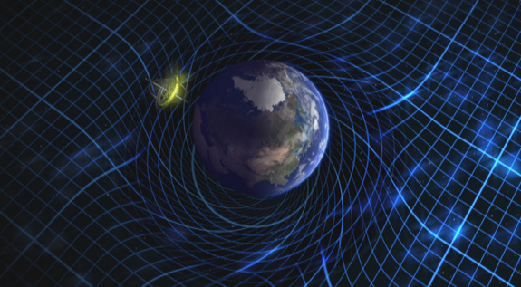 A still of CGI effects used to describe Earth and space in the new NOVA series "The Fabric of the Cosmos" on PBS airing in November 2011.