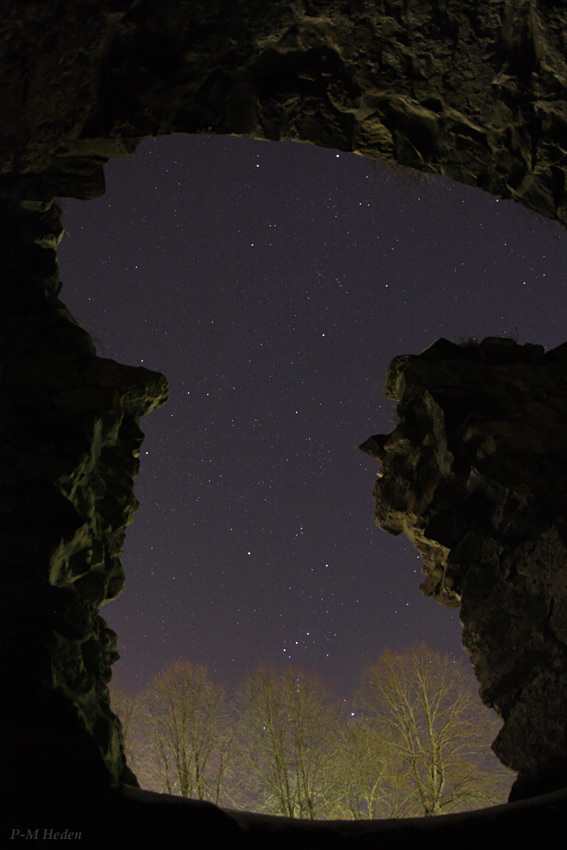 Skywatcher Per-Magnus Heden wondered if the Vikings gazed at the same starry sky, which includes the constellation Orion at bottom, when he took this photo in Feb. 2011.