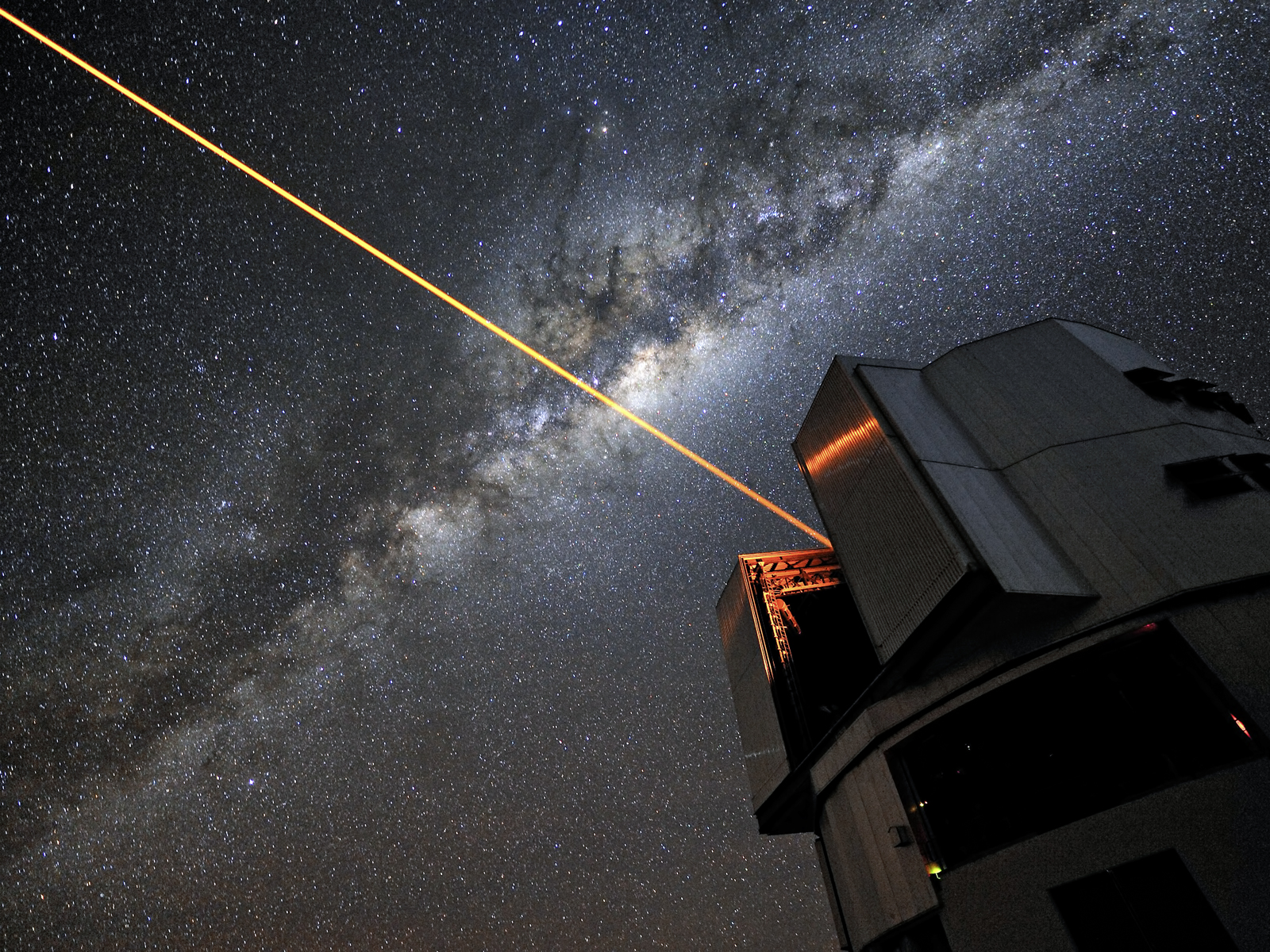 ESO's Very Large Telescope with Laser Beam
