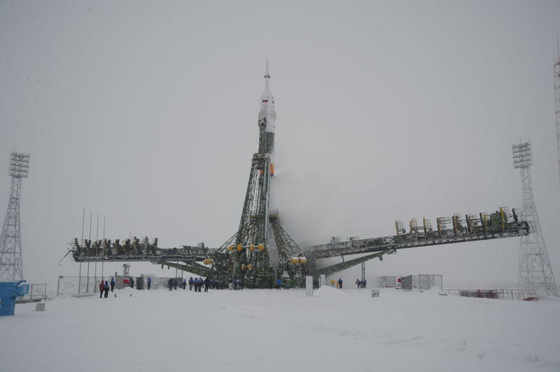 Russian Soyuz Rocket in Snow