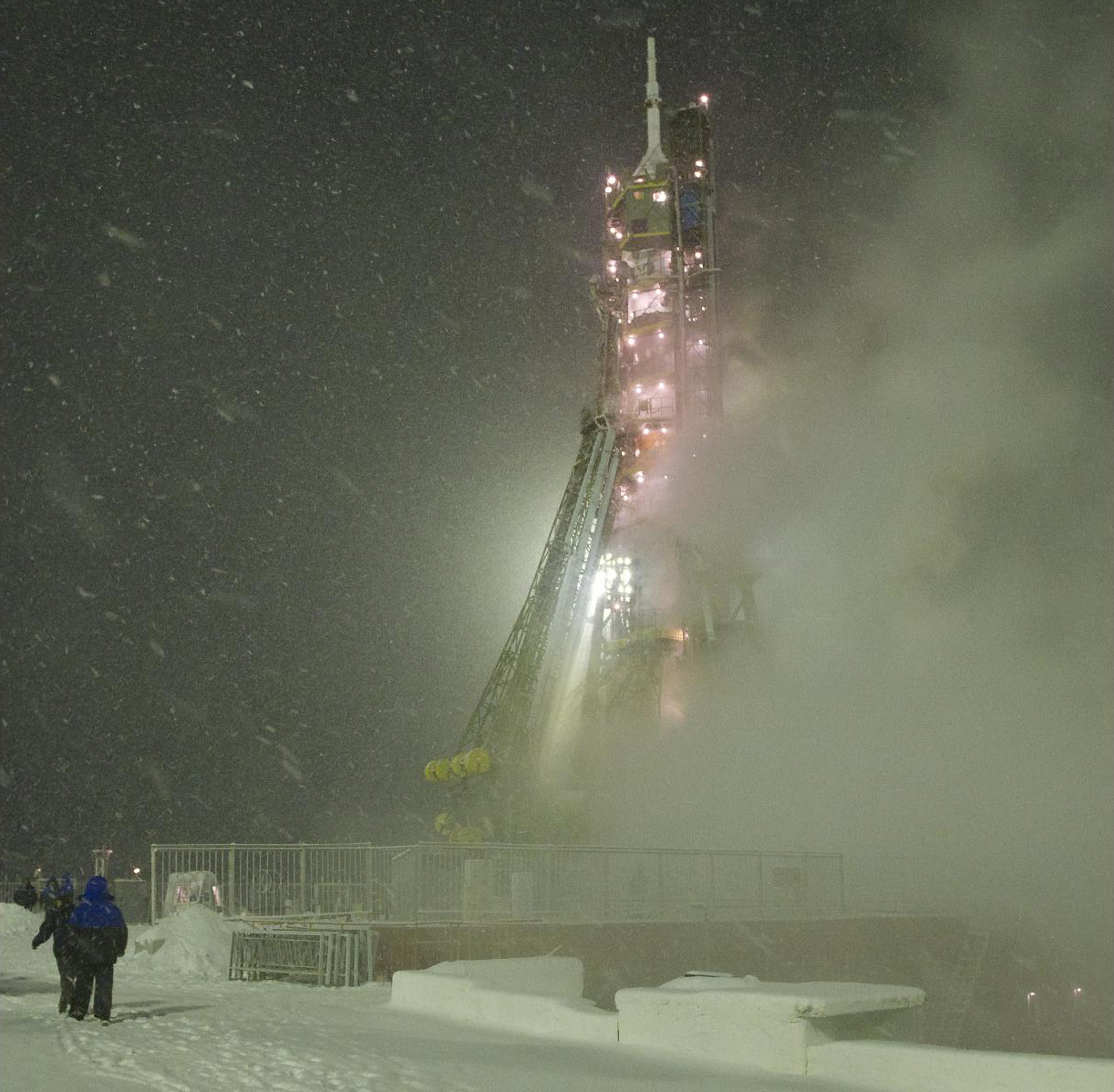 Stopping by Launch Pad on Snowy Evening