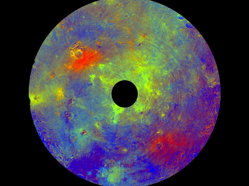 Asteroid Vesta Multicolor Rock Composition