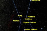 Orion is the brightest and most beautiful of the winter constellations. Some of its stars, including Betelgeuse and Rigel, are among the brightest stars.