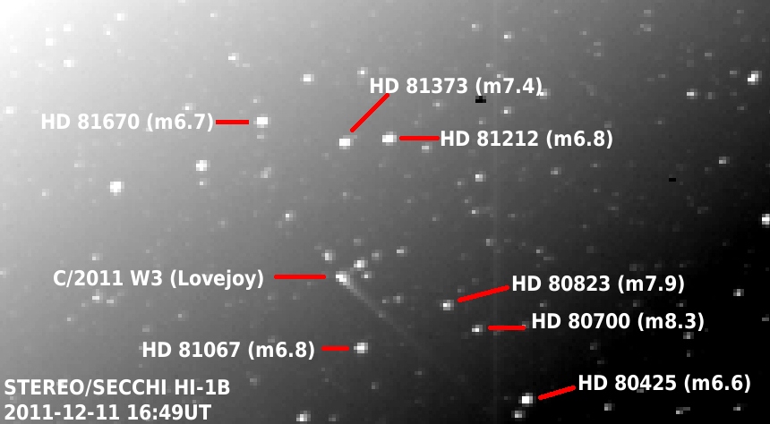Comet Lovejoy Starchart