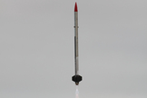 The STIG A rocket built by Armadillo Aerospace roars skyward from New Mexico’s Spaceport America on Dec. 4, 2011.