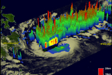 Washi's tallest thunderstorms reached over 15 km (~9.3 miles) and were located on the northwest side of the storm.