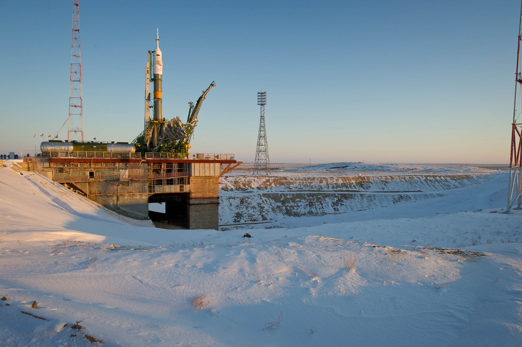 Soyuz Rocket Stands Tall in Baikonur