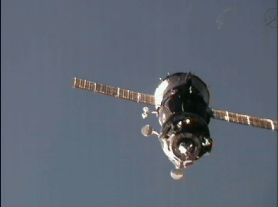 Expedition 30 New Crew Arrives Over Mediterranean