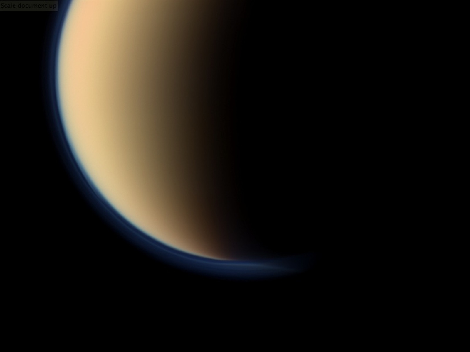 Titan’s Orangey Blue Haze Up Close