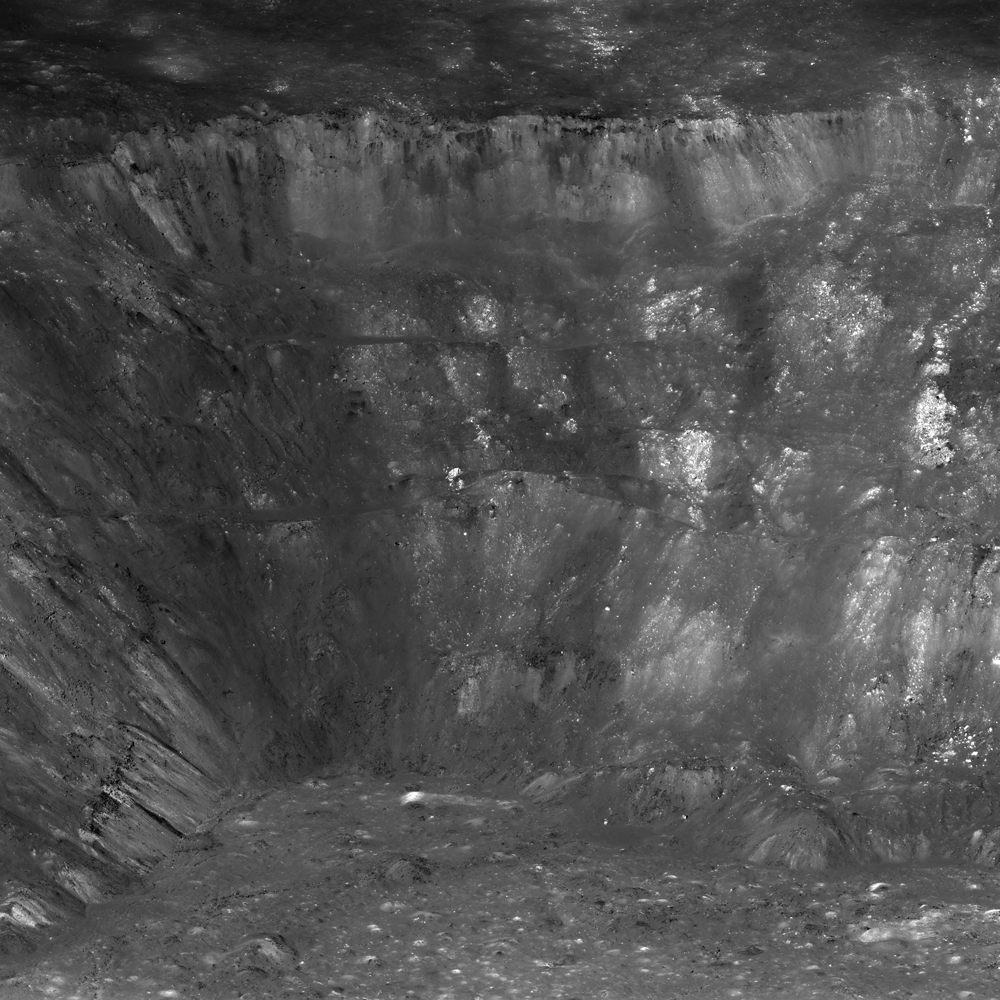 West Wall of Moon's Aristarchus Crater