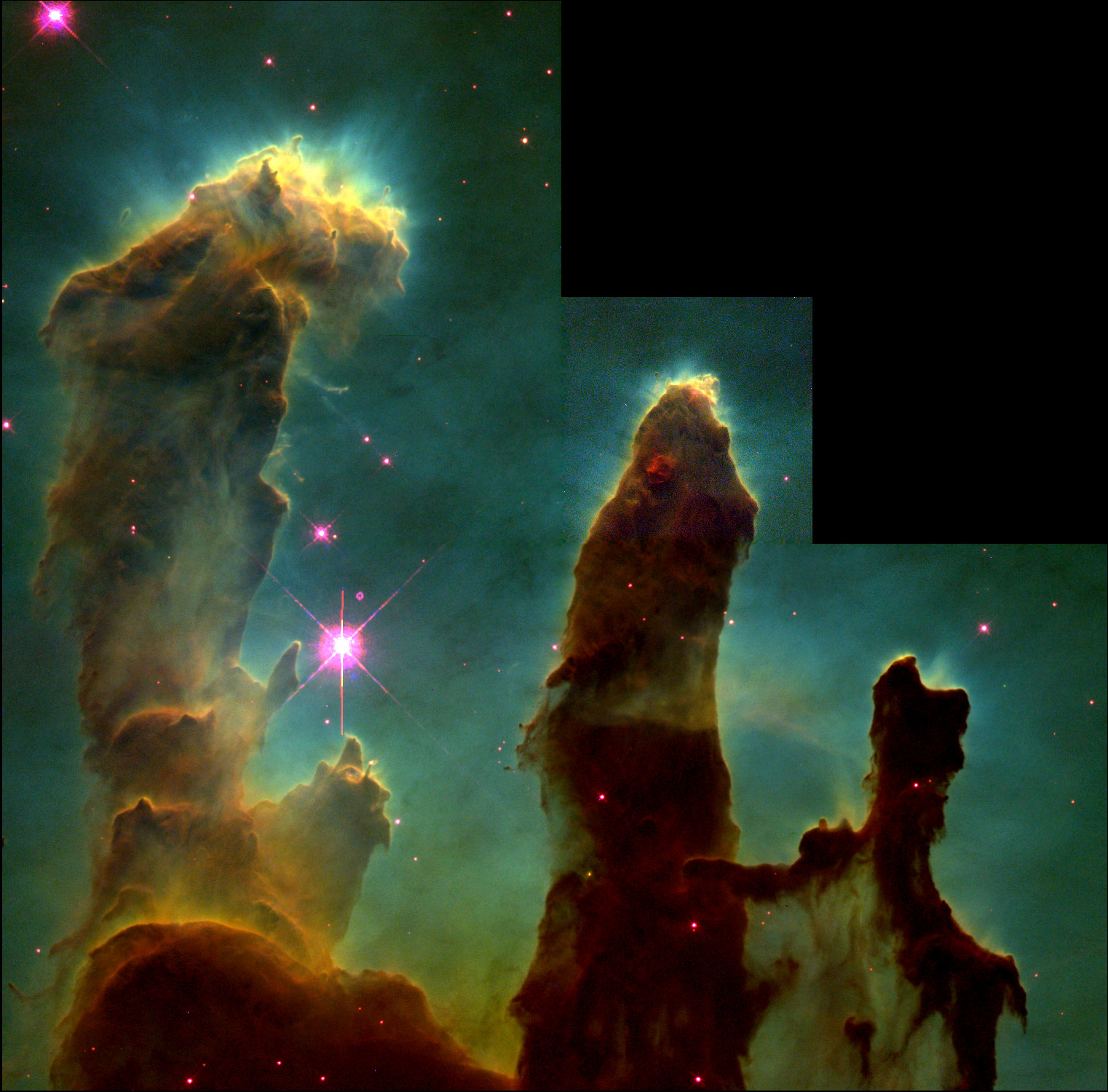 Hubble Visible-light View of the Pillars of Creation