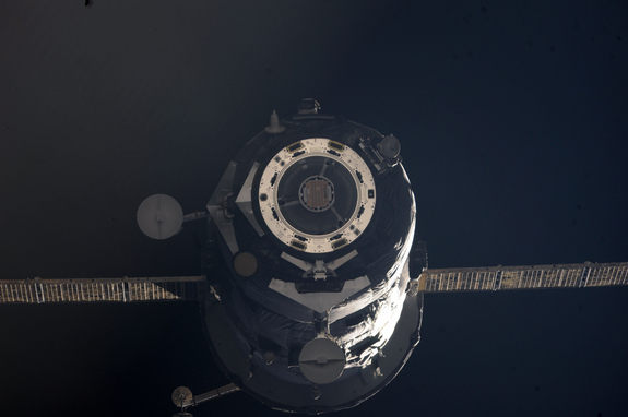 The unpiloted ISS Progress 45 supply vehicle departs from the International Space Station at 5:10 p.m. (EST) on Jan. 23, 2012. Filled with trash and discarded items, Progress 45 was later deorbited, subsequently burning up in Earth's atmosphere. The departure of Progress 45 clears the way for the next unpiloted supply ship, Progress 46, which is set to launch at 6:06 p.m. (EST) on Jan. 25 (5:06 a.m. Baikonur time Jan. 26) from the Baikonur Cosmodrome in Kazakhstan bringing 2.9 tons of food, fuel and supplies for the residents of the space station.