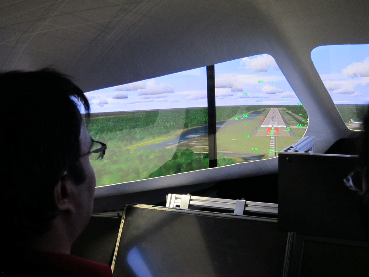 Attempting to Land in the Dream Chaser Training Mock-up