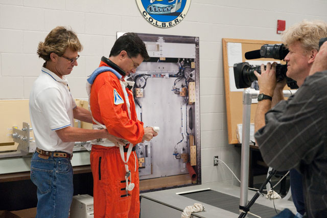 Stephen Colbert Trains at NASA