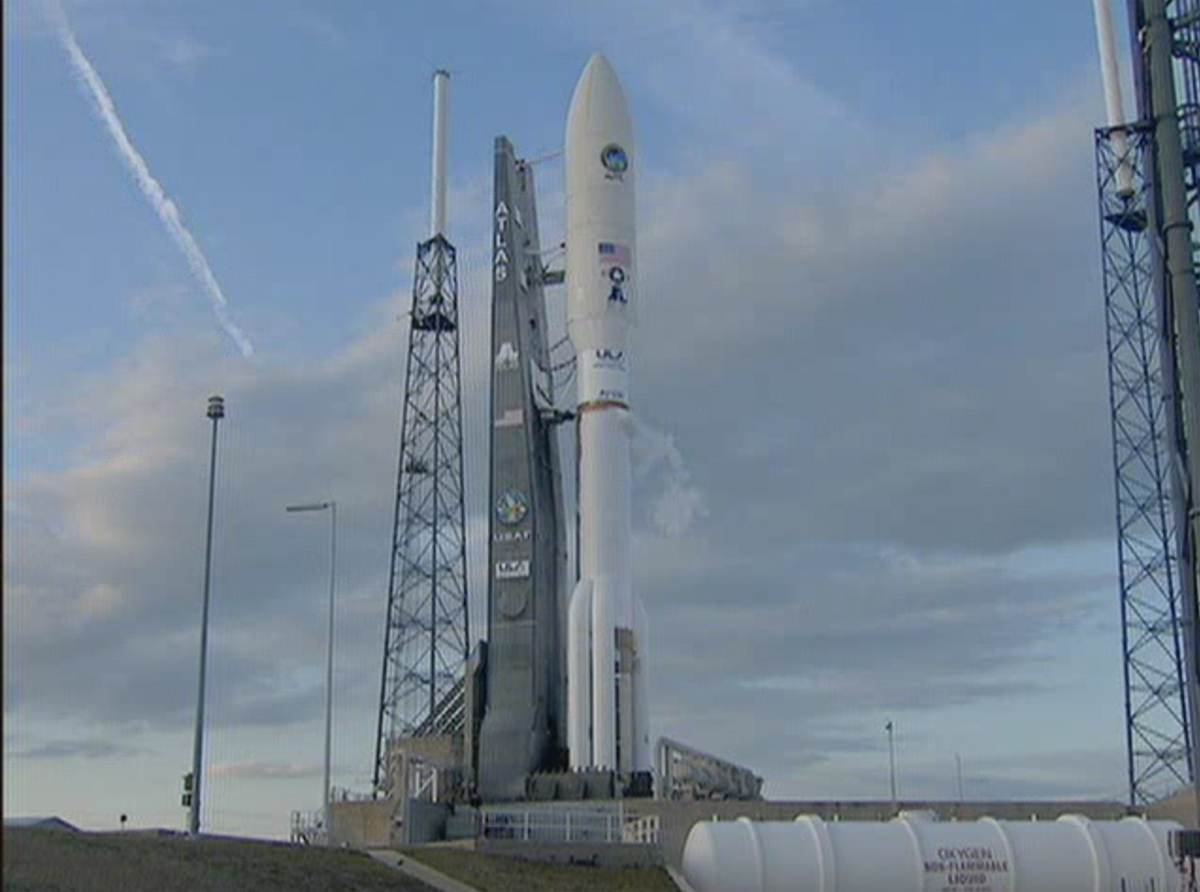 MUOS-1 Satellite at T-minus 4 Minutes