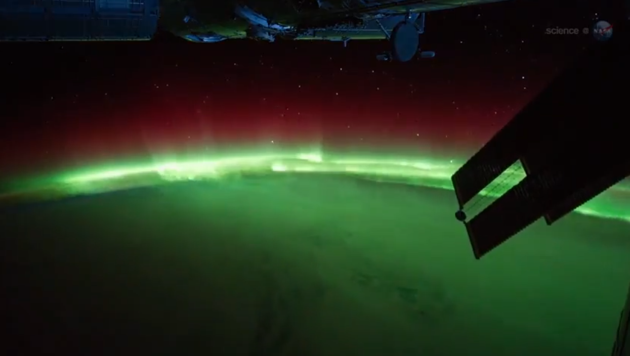 Space Station Flies Through Spectacular Northern Lights Display in Astronaut Video