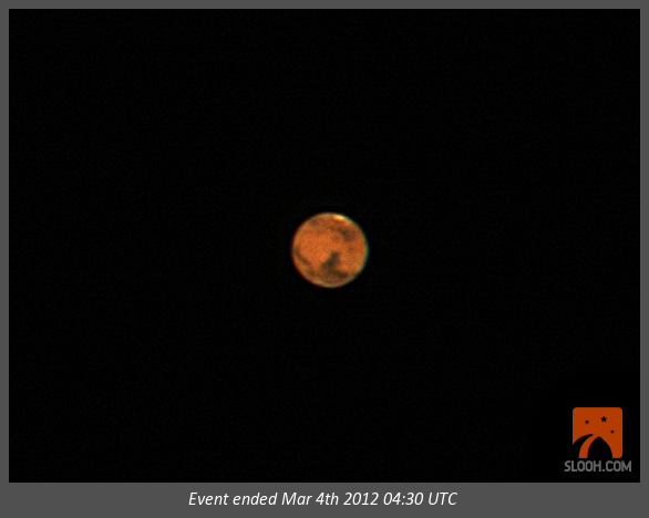 Mars at Opposition: Slooh Space Camera