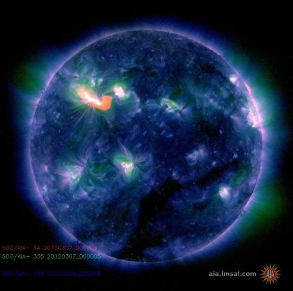 X-Class Solar Flare Seen by SDO - March 6, 2012