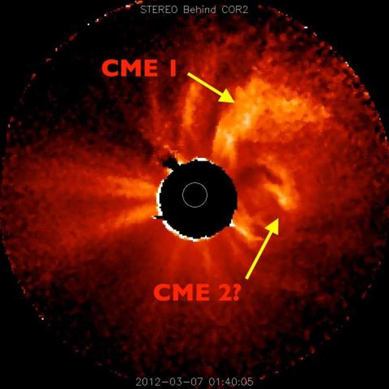 Coronal Mass Ejections from X-Class Solar Flares - March 6, 2012