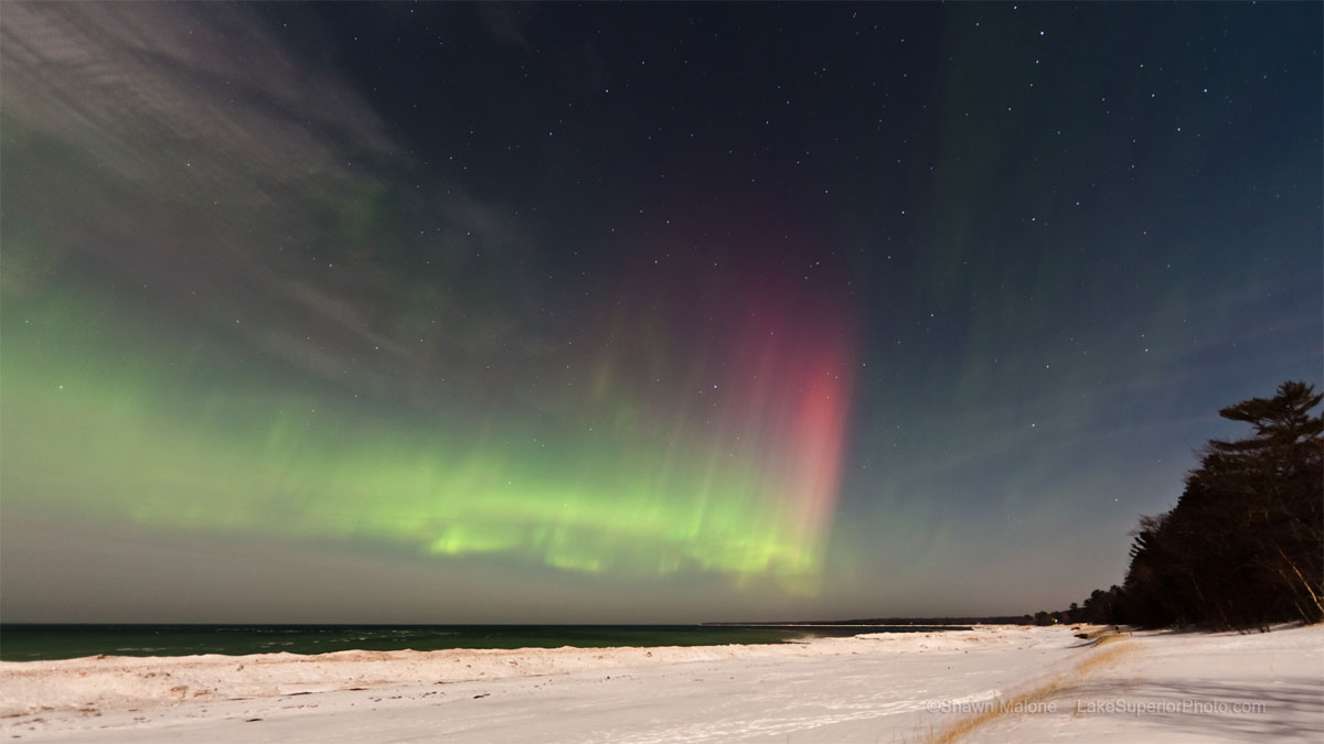 Aurora over Lake Superior