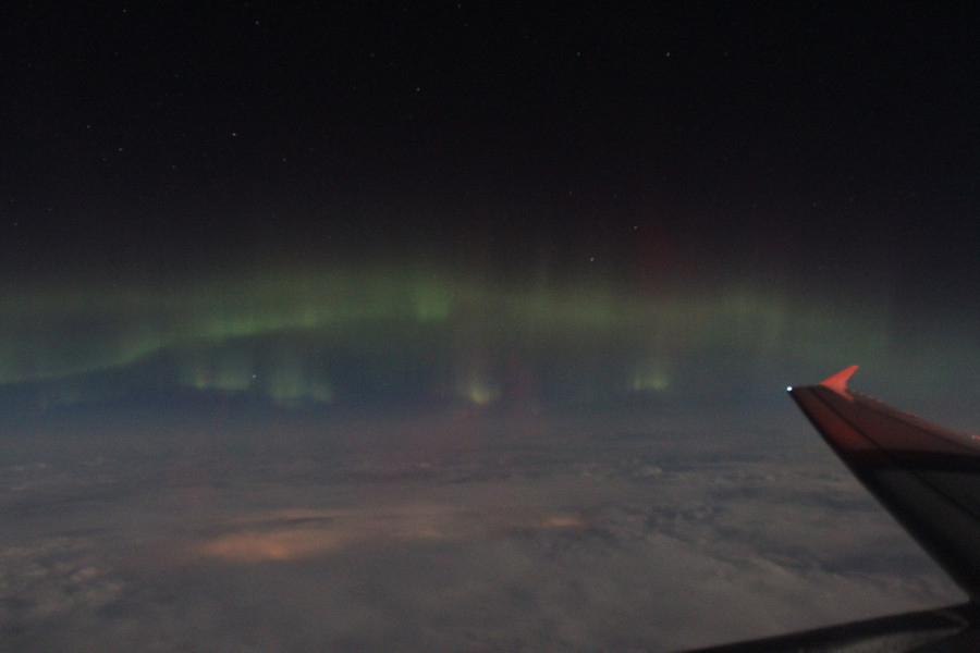 Aurora Seen from an Airplane