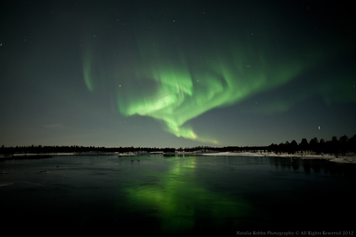 Aurora over a Hotel in Ivalo, Finland