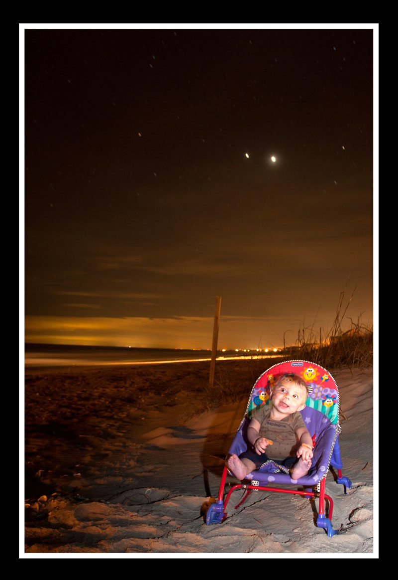 Jupiter and Venus At the Beach